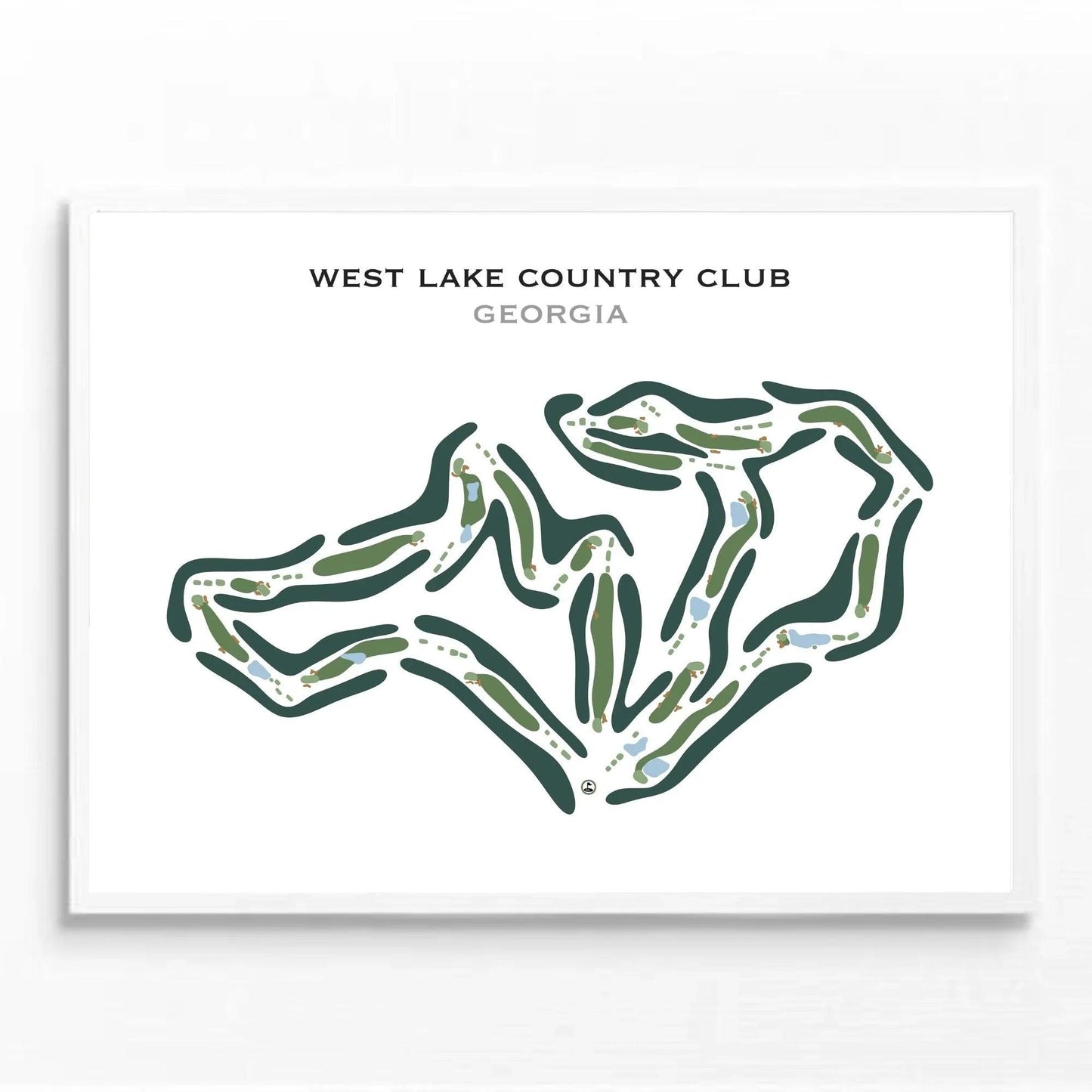 West Lake Country Club, Georgia - Printed Golf Course