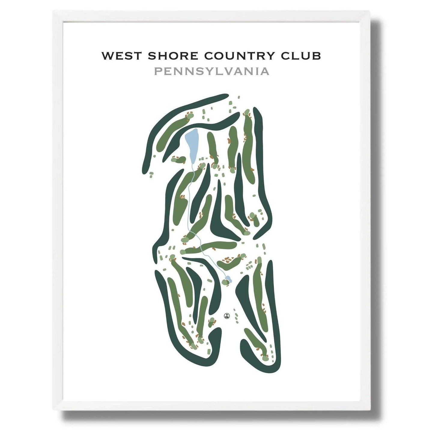 West Shore Country Club, Pennsylvania - Printed Golf Course