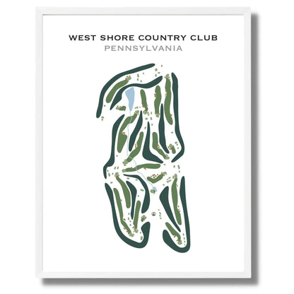 West Shore Country Club, Pennsylvania - Printed Golf Course