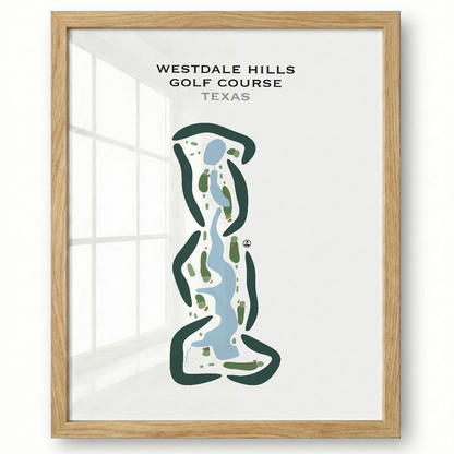 Westdale Hills Golf Course, Texas - Printed Golf Courses