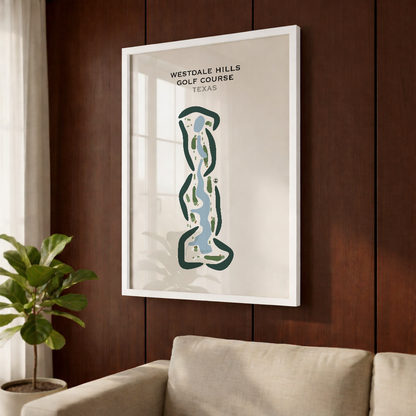 Westdale Hills Golf Course, Texas - Printed Golf Courses