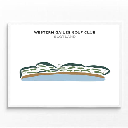 Western Gailes Golf Club, Scotland - Printed Golf Courses