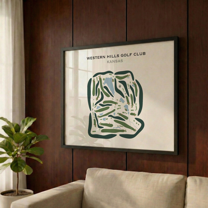 Western Hills Golf Club, Kansas - Printed Golf Courses