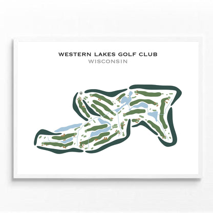 Western Lakes Golf Club, Wisconsin - Printed Golf Courses