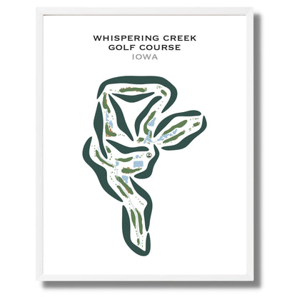 Whispering Creek Golf Course, Iowa - Printed Golf Courses