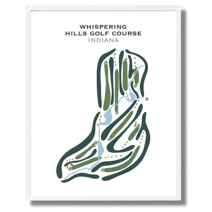 Whispering Hills Golf Course, Indiana - Printed Golf Courses