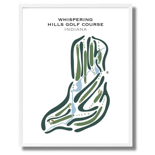 Whispering Hills Golf Course, Indiana - Printed Golf Courses