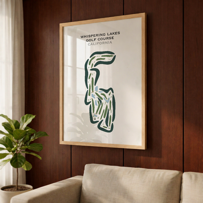 Whispering Lakes Golf Course, California - Printed Golf Courses