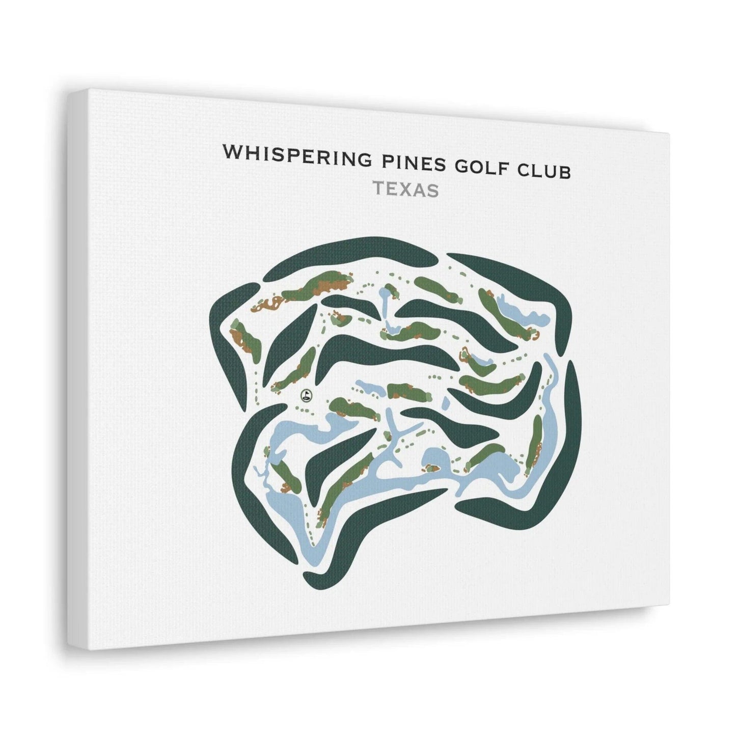 Whispering Pines Golf Club, Texas - Printed Golf Courses