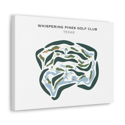 Whispering Pines Golf Club, Texas - Printed Golf Courses