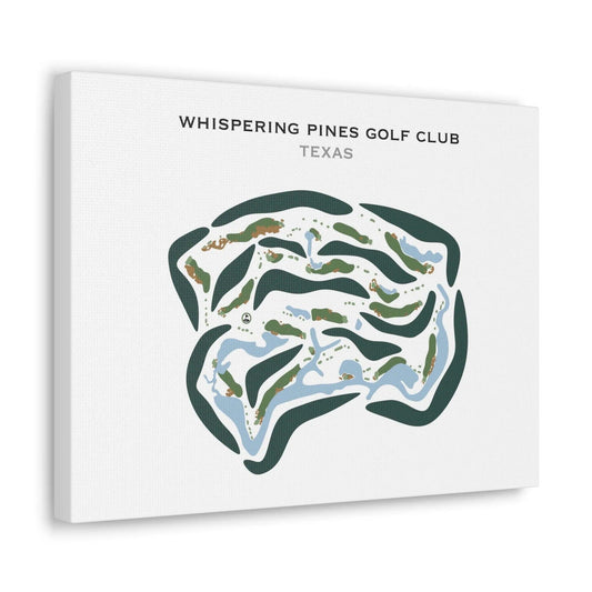Whispering Pines Golf Club, Texas - Printed Golf Courses