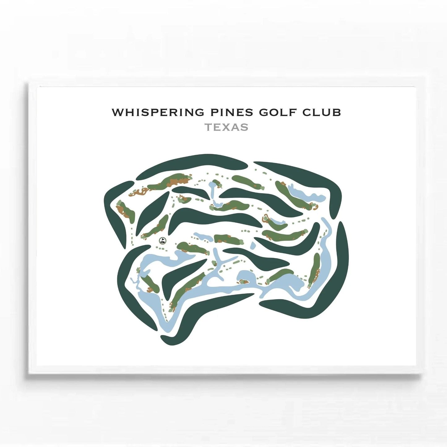 Whispering Pines Golf Club, Texas - Printed Golf Courses