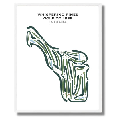 Whispering Pines Golf Course, Indiana - Printed Golf Courses