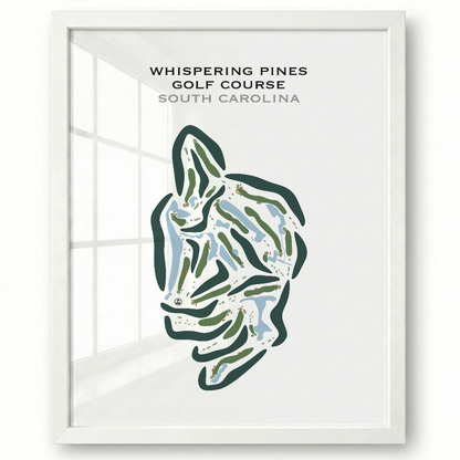 Whispering Pines Golf Course, South Carolina - Printed Golf Courses