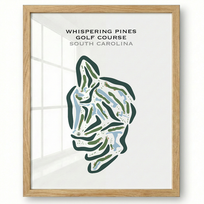 Whispering Pines Golf Course, South Carolina - Printed Golf Courses