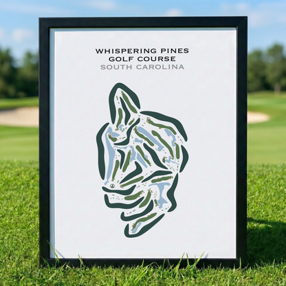 Whispering Pines Golf Course, South Carolina - Printed Golf Courses