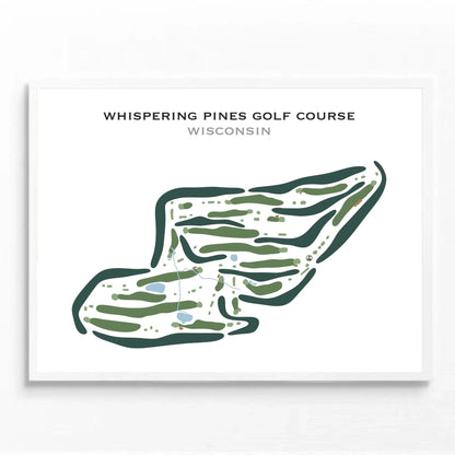 Whispering Pines Golf Course, Wisconsin - Printed Golf Courses