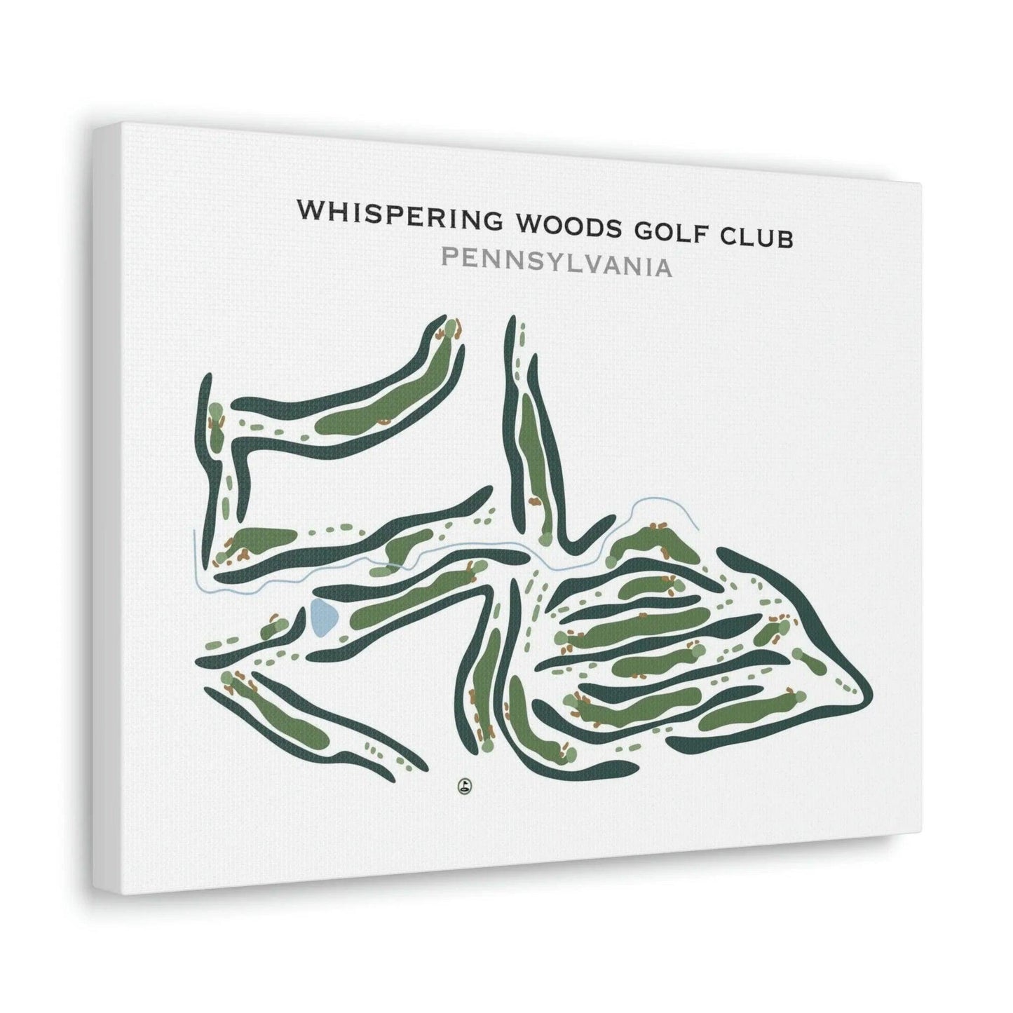 Whispering Woods Golf Club, Pennsylvania - Printed Golf Course