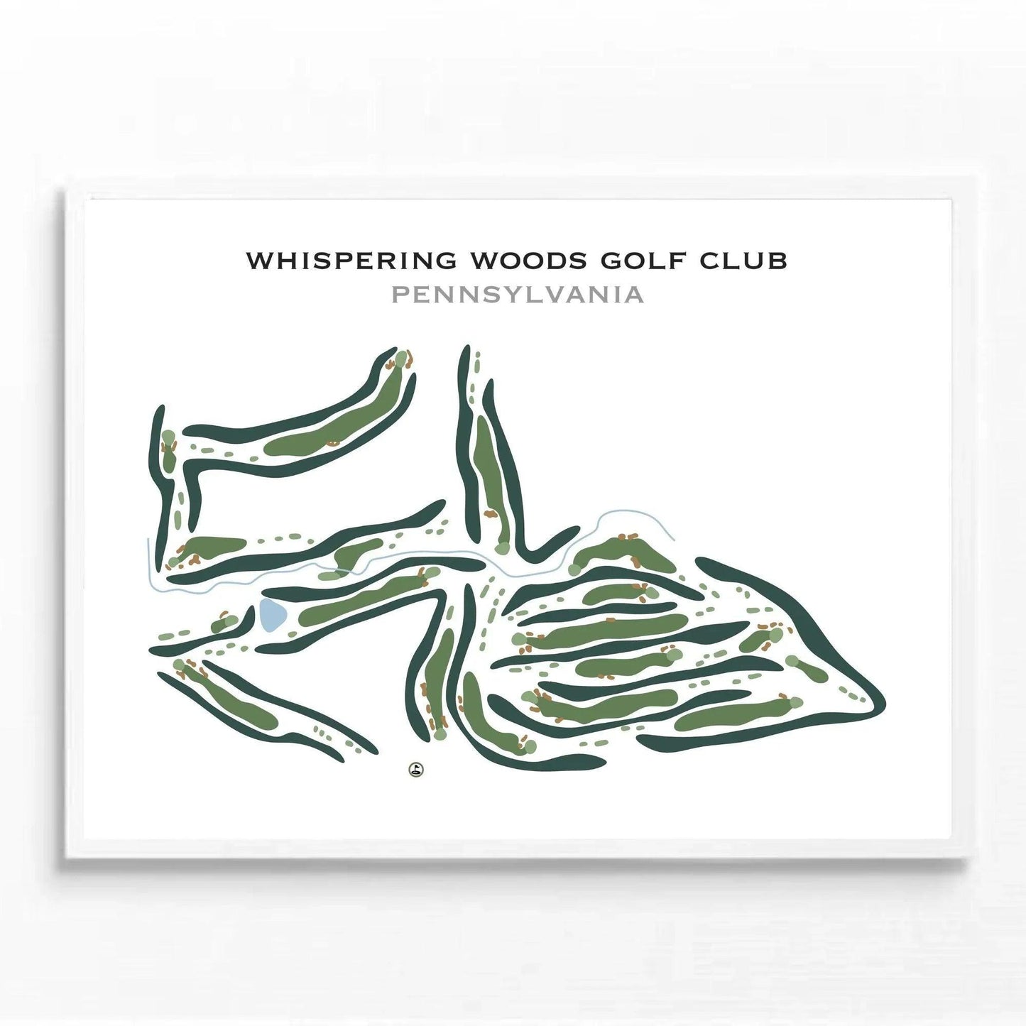 Whispering Woods Golf Club, Pennsylvania - Printed Golf Course