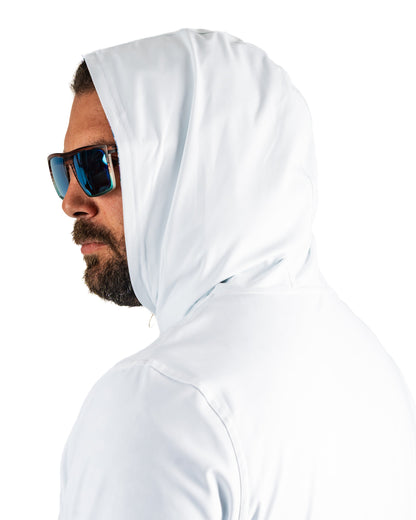 Performance Golf Hoodie - White Petals