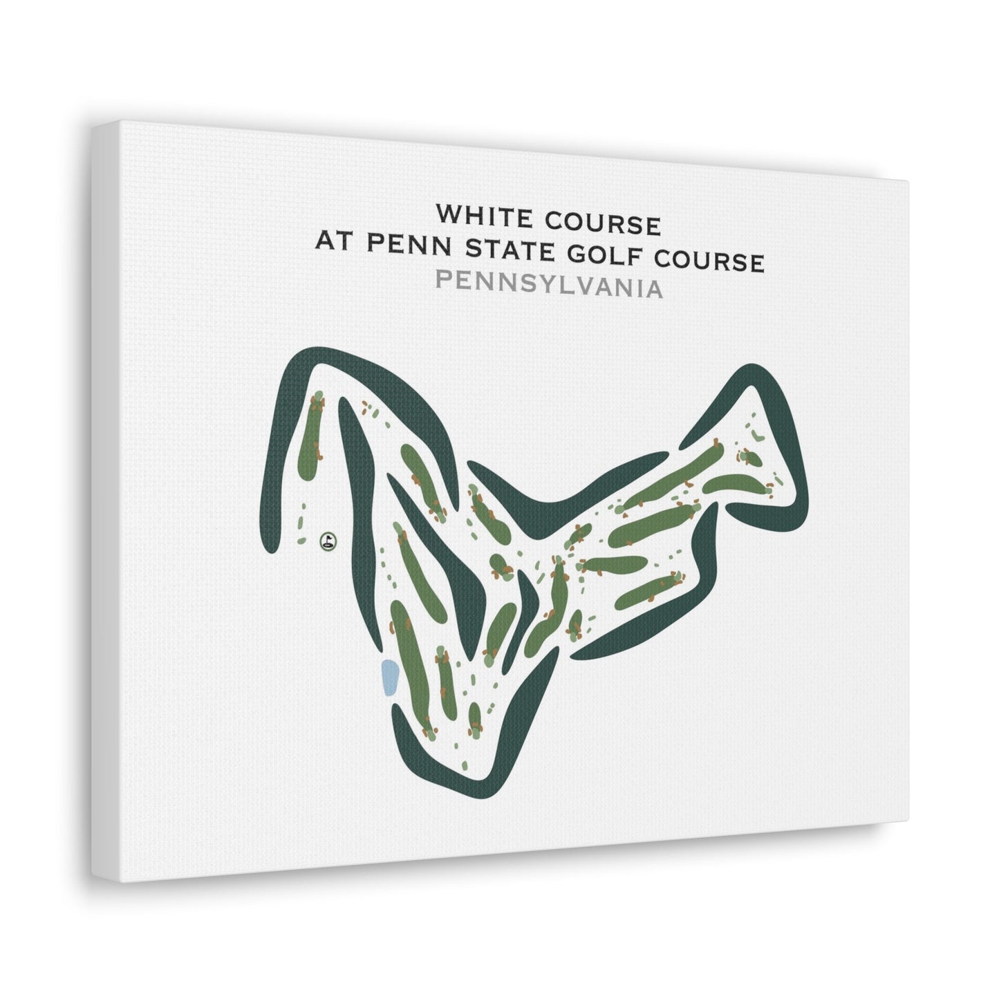 White Course at Penn State Golf Course, Pennsylvania - Printed Golf Courses