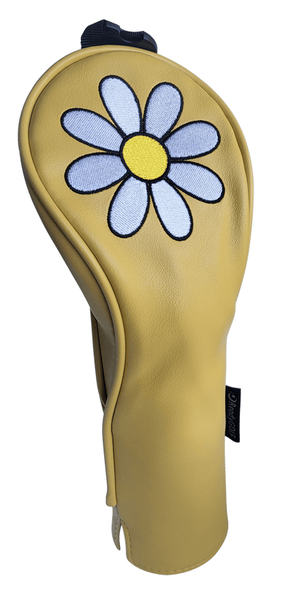 White Daisy Hybrid Headcover by ReadyGolf (Yellow)