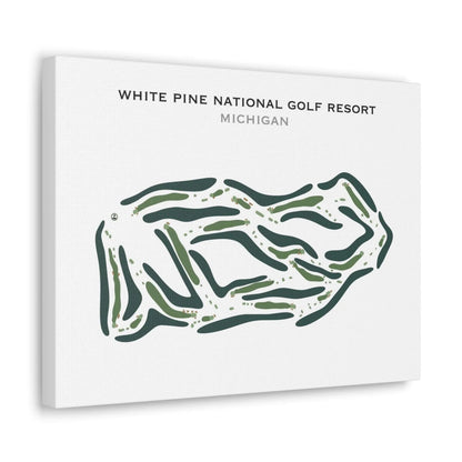 White Pine National Golf Resort, Michigan - Printed Golf Course
