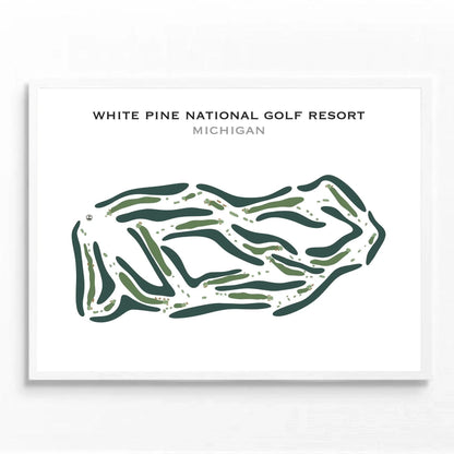 White Pine National Golf Resort, Michigan - Printed Golf Course