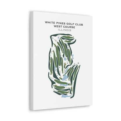 White Pines Golf Club West Course, Illinois - Printed Golf Courses