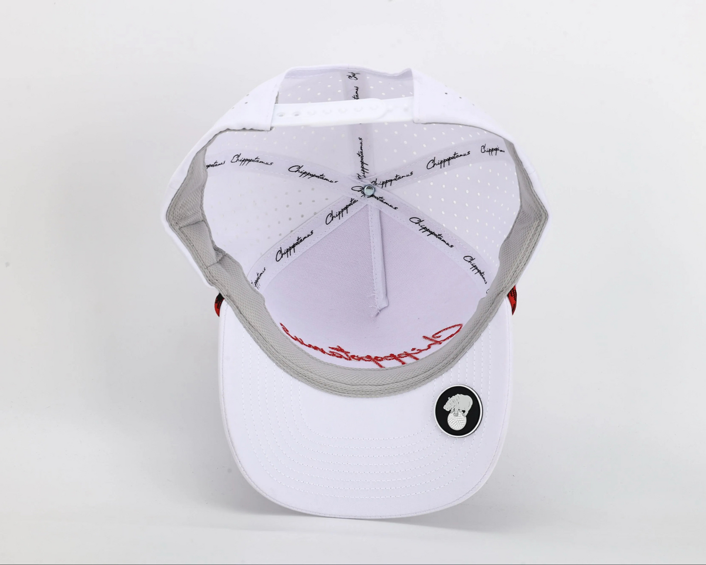 White Rope Hat - Chippopotamus Red