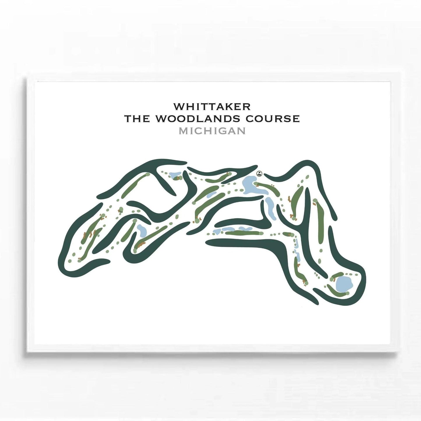 Whittaker The Woodlands Course, Michigan - Printed Golf Courses