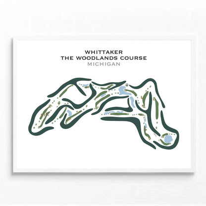 Whittaker The Woodlands Course, Michigan - Printed Golf Courses