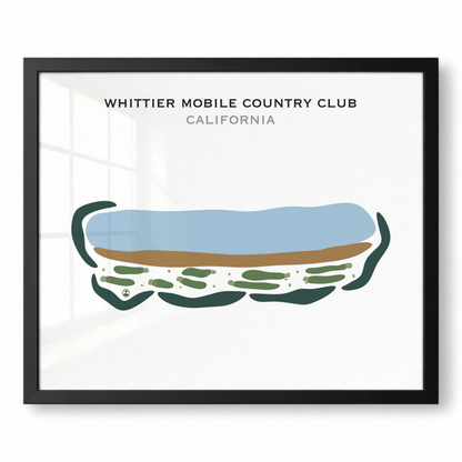 Whittier Mobile Country Club, California - Printed Golf Courses