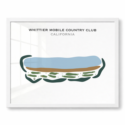 Whittier Mobile Country Club, California - Printed Golf Courses