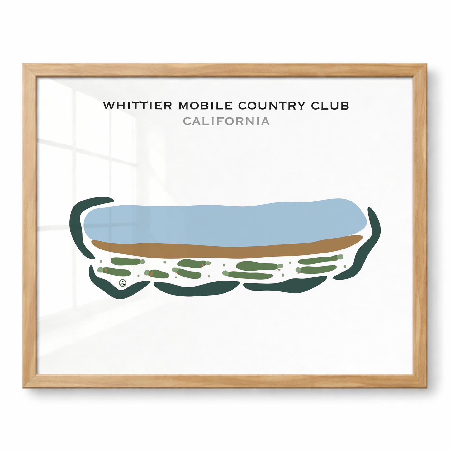 Whittier Mobile Country Club, California - Printed Golf Courses