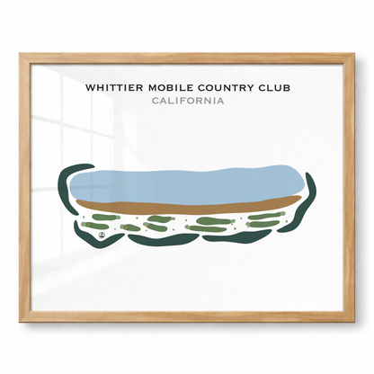 Whittier Mobile Country Club, California - Printed Golf Courses