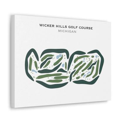 Wicker Hills Golf Course, Michigan - Printed Golf Courses