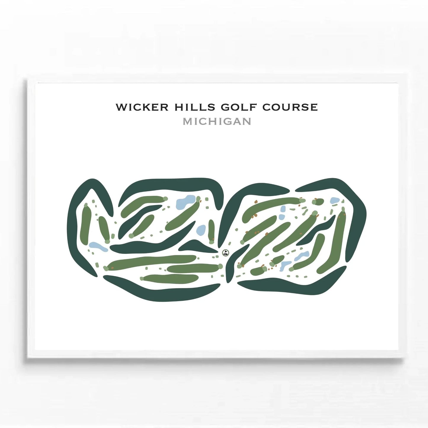 Wicker Hills Golf Course, Michigan - Printed Golf Courses