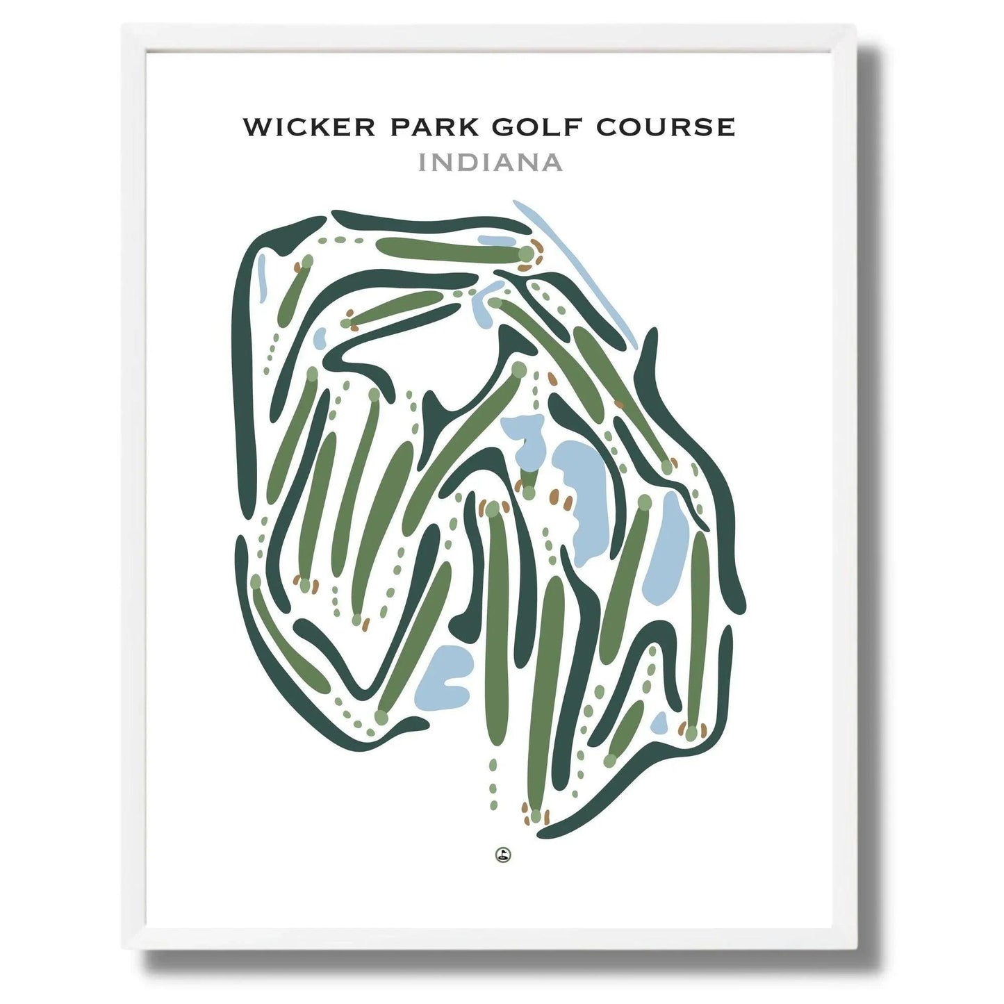 Wicker Park Golf Course, Indiana - Printed Golf Courses