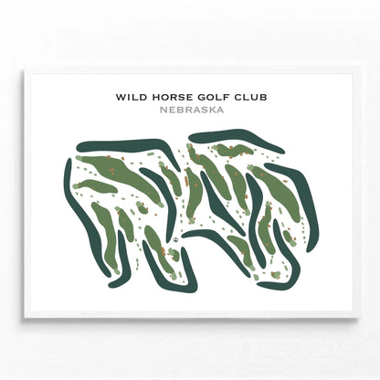 Wild Horse Golf Club, Nebraska - Printed Golf Courses