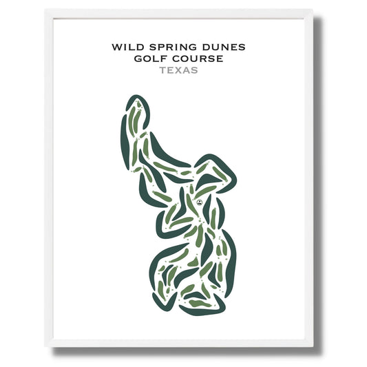 Wild Spring Dunes Golf Course, Mt. Enterprise, Texas - Printed Golf Courses