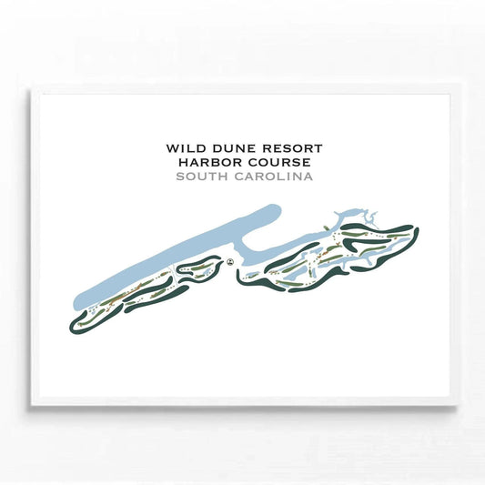Wild Dunes Resort Harbor Course, South Carolina - Printed Golf Courses
