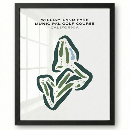 William Land Park Municipal Golf Course, California - Printed Golf Courses