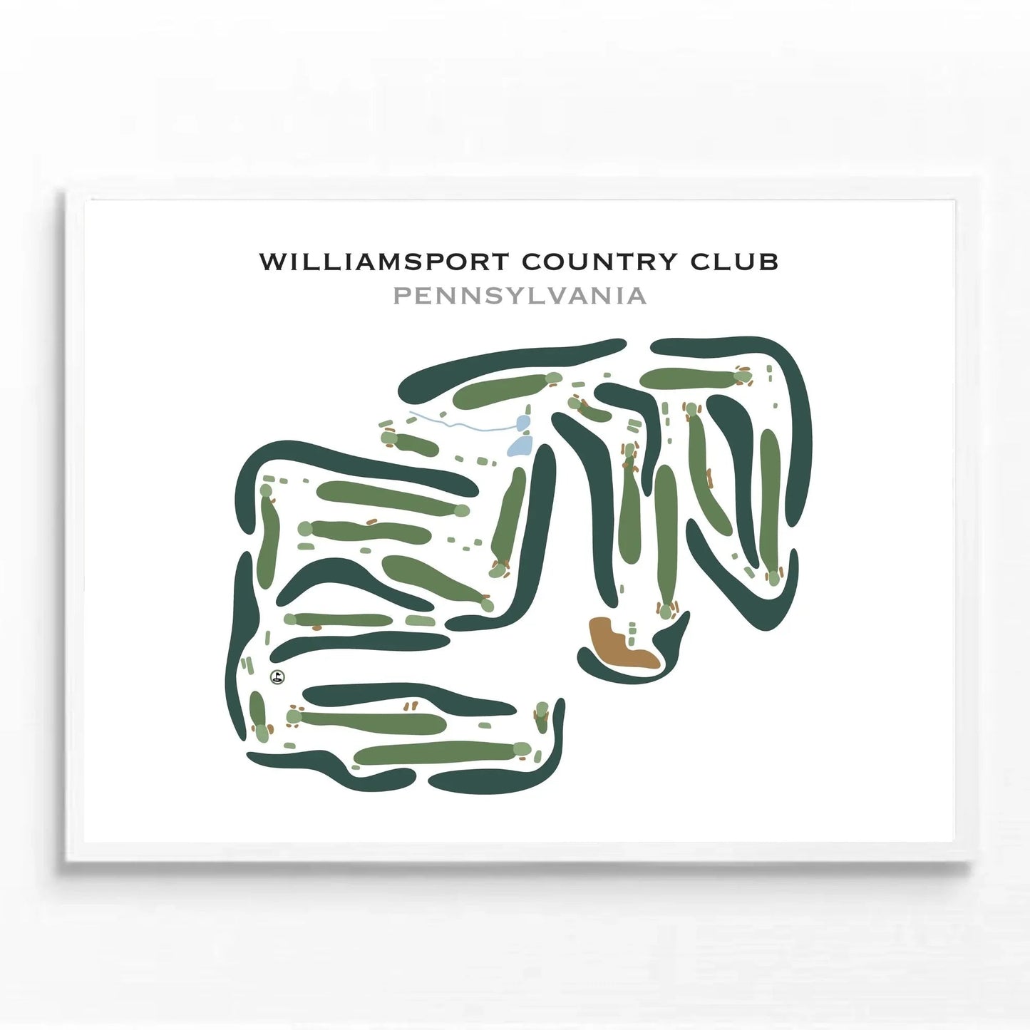 Williamsport Country Club, Pennsylvania - Printed Golf Course
