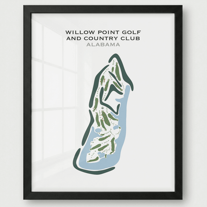 Willow Point Golf and Country Club, Alabama - Printed Golf Courses