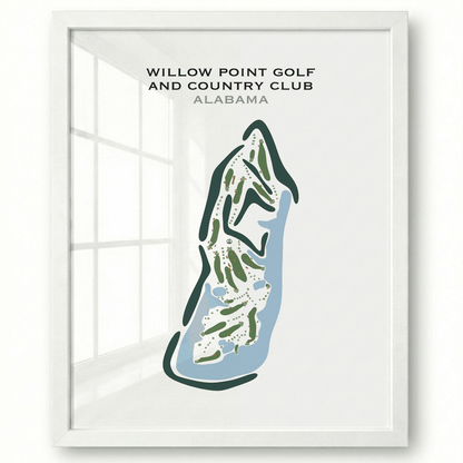 Willow Point Golf and Country Club, Alabama - Printed Golf Courses