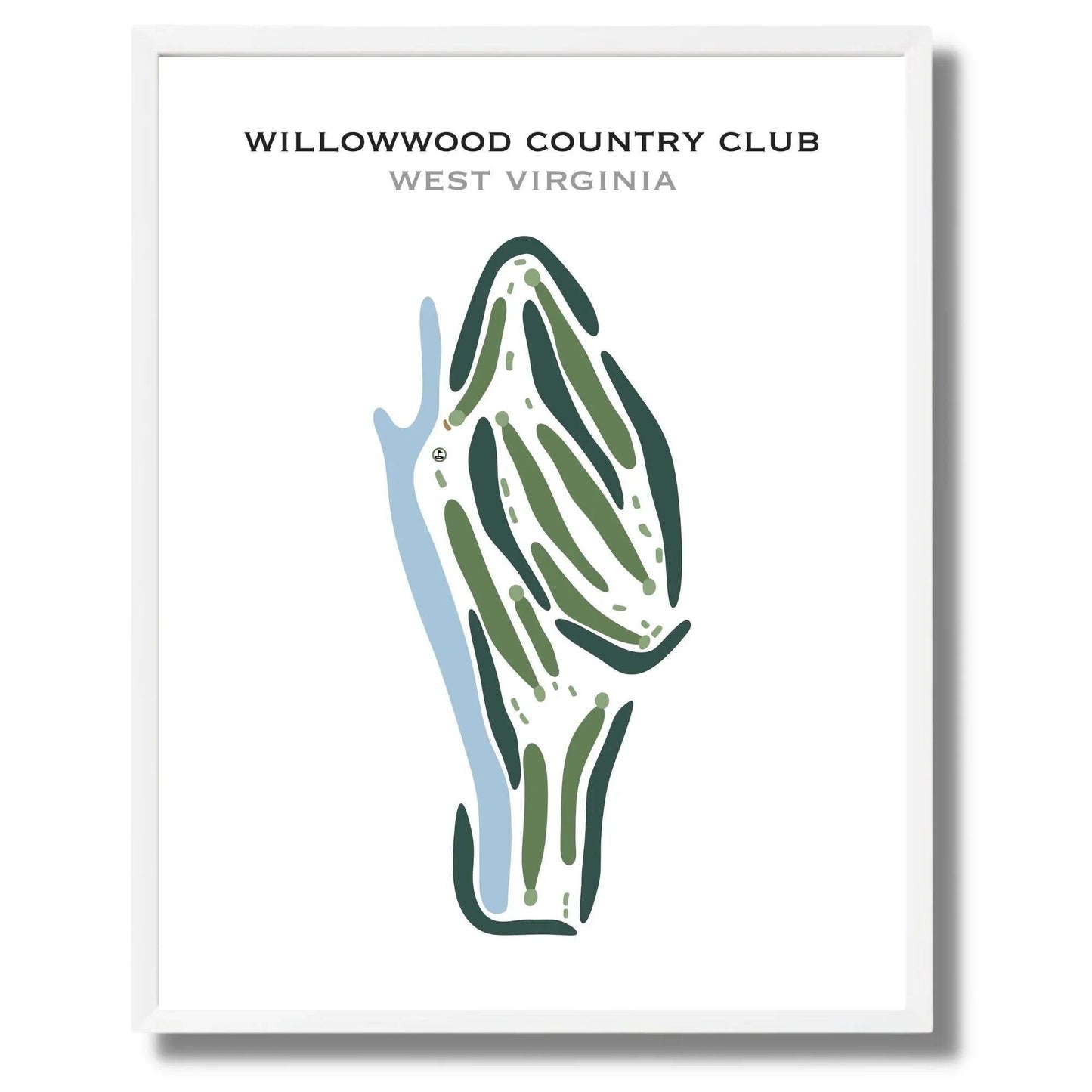 WillowWood Country Club, West Virginia - Printed Golf Course