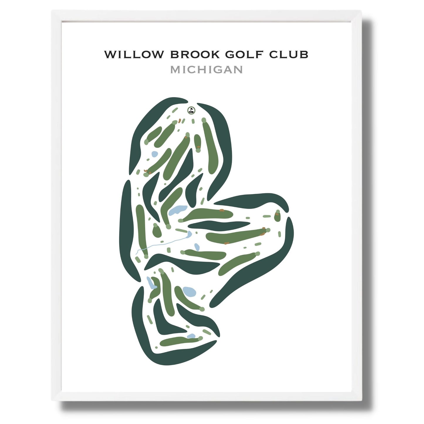 Willow Brook Golf Club, Michigan - Printed Golf Courses