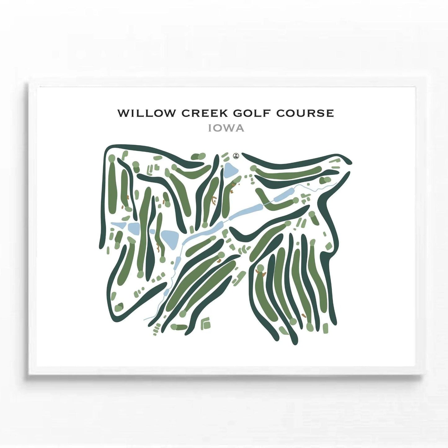 Willow Creek Golf Course, Iowa - Printed Golf Course