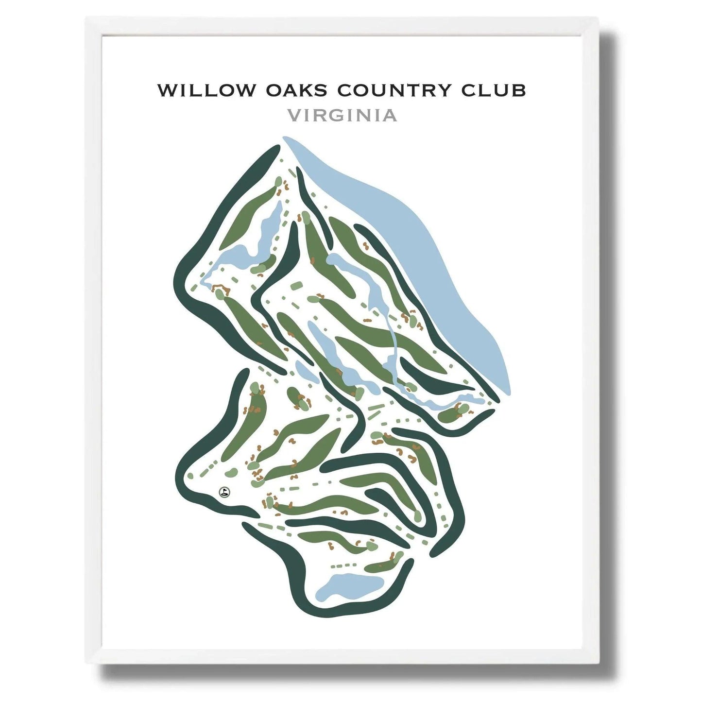 Willow Oaks Country Club, Virginia - Printed Golf Courses
